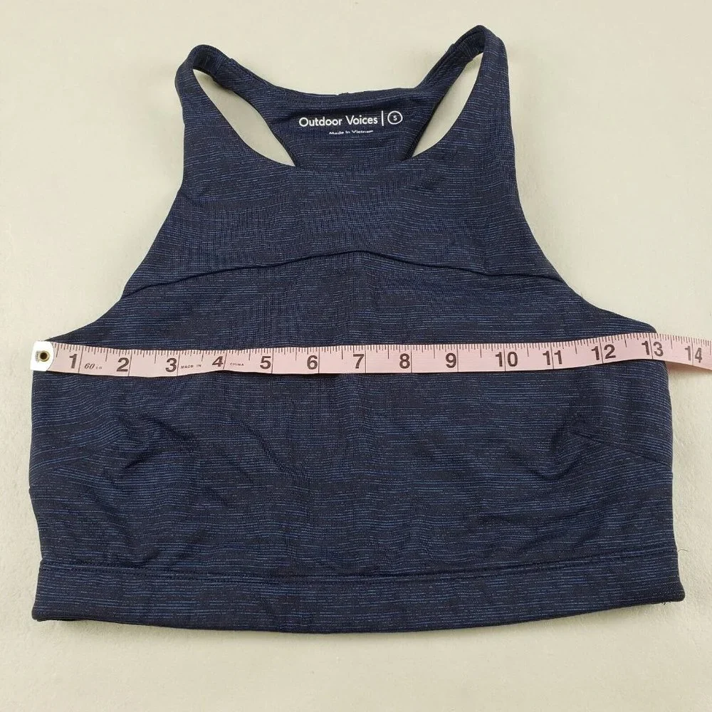 Outdoor Voices TechSweat Move Free Crop Top Blue Womens Small Sports Bra - Picture 11 of 12